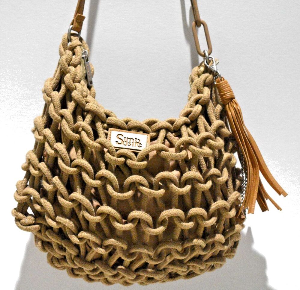New Organic Trend Simosastre  100% Natural Hand Made Vegan Rope Bag